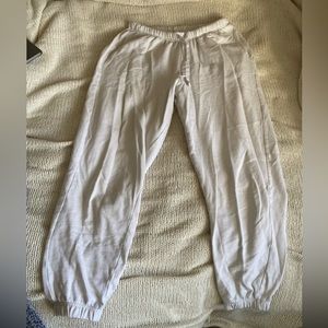 White, small sweatpants from Garage